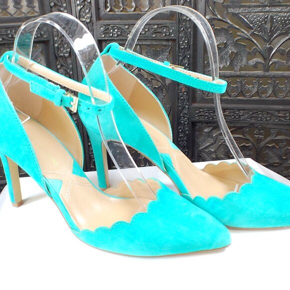 Womens Adrienne Vittadini Turquoise Heels, Size 7 - Picture 2 of 6